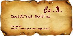 Csetényi Noémi névjegykártya