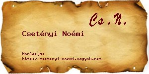 Csetényi Noémi névjegykártya