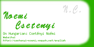 noemi csetenyi business card