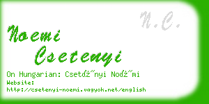 noemi csetenyi business card